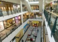 Commercial shopping center interior view Royalty Free Stock Photo