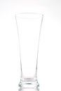 Commercial shot of a tall thin clear glass Royalty Free Stock Photo