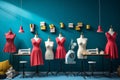 Sale clothes mannequin retail shopping store business boutique dress design fashionable market
