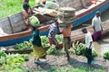 Commercial traffic along the lake Kivu Royalty Free Stock Photo