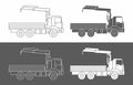 Commercial truck crane icon