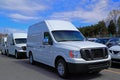 White Commercial Vans Royalty Free Stock Photo