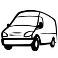 Commercial van Royalty Free Stock Photo