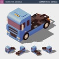Commercial Vehicle. Isometric Vector Illustration in Four Dimensions. Royalty Free Stock Photo