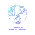 Commercial viability training blue gradient concept icon