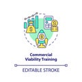 Commercial viability training concept icon