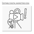 Commercial video production line icon Royalty Free Stock Photo