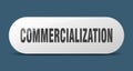 commercialization button. sticker. banner. rounded glass sign Royalty Free Stock Photo