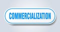 commercialization sign. rounded isolated button. white sticker Royalty Free Stock Photo