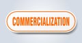 commercialization sign. rounded isolated button. white sticker Royalty Free Stock Photo