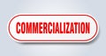 commercialization sign. rounded isolated button. white sticker Royalty Free Stock Photo
