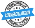commercialization stamp. commercialization label on transparent background. round sign Royalty Free Stock Photo