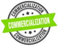 commercialization stamp. commercialization label on transparent background. round sign Royalty Free Stock Photo