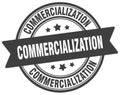 commercialization stamp. commercialization label on transparent background. round sign Royalty Free Stock Photo