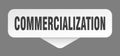 commercialization sticker. commercialization sign isolated on gray background Royalty Free Stock Photo