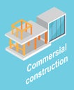 Commersial Construction , Building Layout Poster