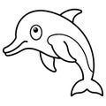 Commerson Dolphin cries icon vector Royalty Free Stock Photo