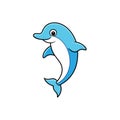 Commerson Dolphin dancing icon vector Royalty Free Stock Photo