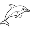 Commerson Dolphin knocks icon vector Royalty Free Stock Photo