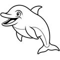 Commerson Dolphin laughs icon vector Royalty Free Stock Photo