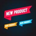 Vector Illustration New Product Label Flag Set