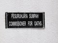 Commissioner For Oaths Sign In Malaysia