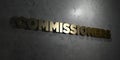 Commissioners - Gold text on black background - 3D rendered royalty free stock picture Royalty Free Stock Photo