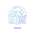 Commit blue gradient concept icon Royalty Free Stock Photo