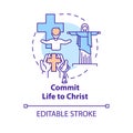 Commit life to Christ concept icon