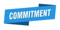 commitment banner template. commitment ribbon label.