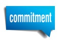 Commitment blue 3d speech bubble Royalty Free Stock Photo