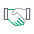 Commitment colour line vector icon Royalty Free Stock Photo