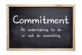 Commitment Concept Blackboard Royalty Free Stock Photo