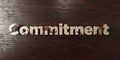 Commitment - grungy wooden headline on Maple - 3D rendered royalty free stock image