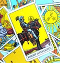 Knight of Pentacles Tarot Card Building a Business/Empire Business Man Investing in Future Royalty Free Stock Photo