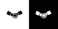 Commitment icon flat line symbol set