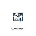 Commitment icon. Simple element