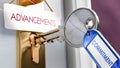 Commitment leads to Advancements - it\'s a key to unlock advancements