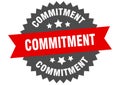 commitment sign. commitment circular band label. commitment sticker