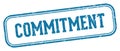 commitment stamp. commitment rectangular stamp on white background
