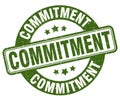 commitment stamp. commitment label. round grunge sign