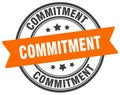commitment stamp. commitment label on transparent background. round sign