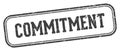 commitment stamp. commitment rectangular stamp on white background