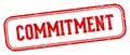 commitment stamp. commitment rectangular stamp on white background