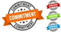 commitment stamp. round band sign set. label