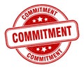 commitment stamp. commitment round grunge sign.