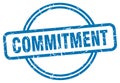 commitment stamp. commitment round grunge sign.