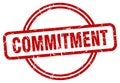 commitment stamp. commitment round grunge sign.