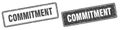 Commitment stamp set. commitment square grunge sign