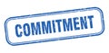 commitment stamp. commitment square grunge sign